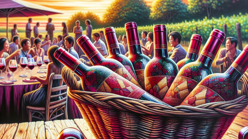 Red Wine Basket Ideas for Wine Tasting Parties and Events