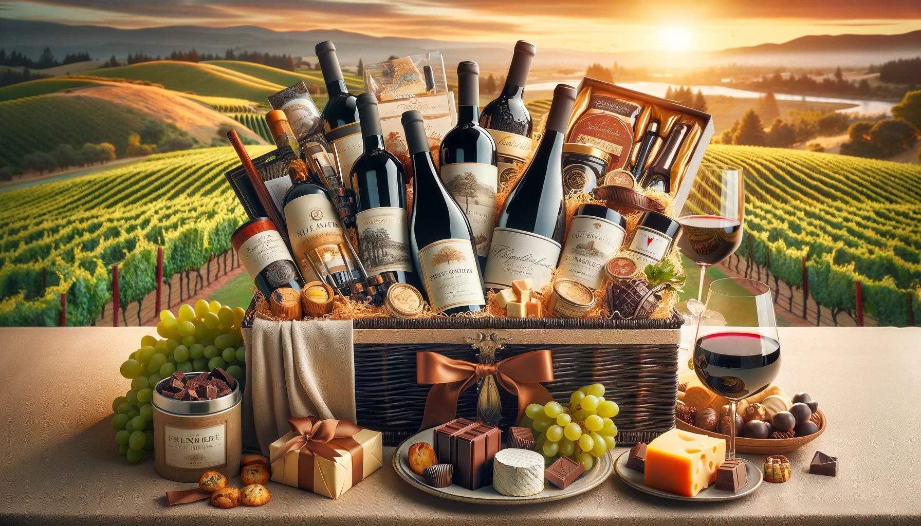 Luxury wine country gift baskets